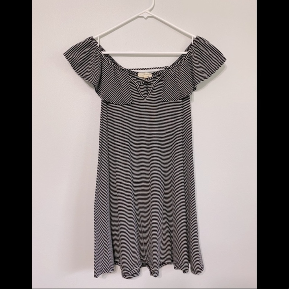 Striped Off the Shoulder Dress